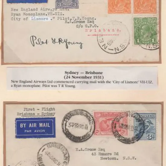 1931 (24th Nov) Sydney to Brisbane & return New ...