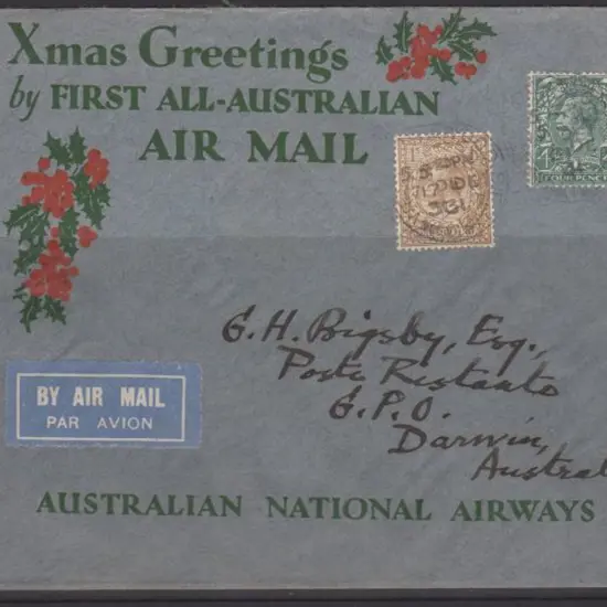 1931 (17th Dec) England to Australia "Xmas ...