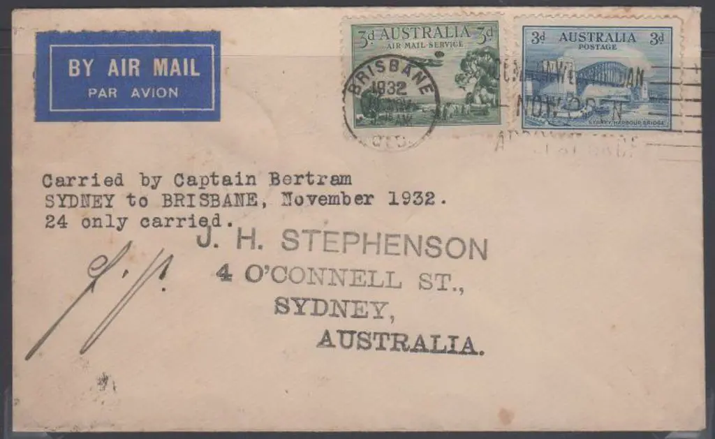 1932 (2nd Jan) Brisbane to Sydney "Bertram ... Image 1++