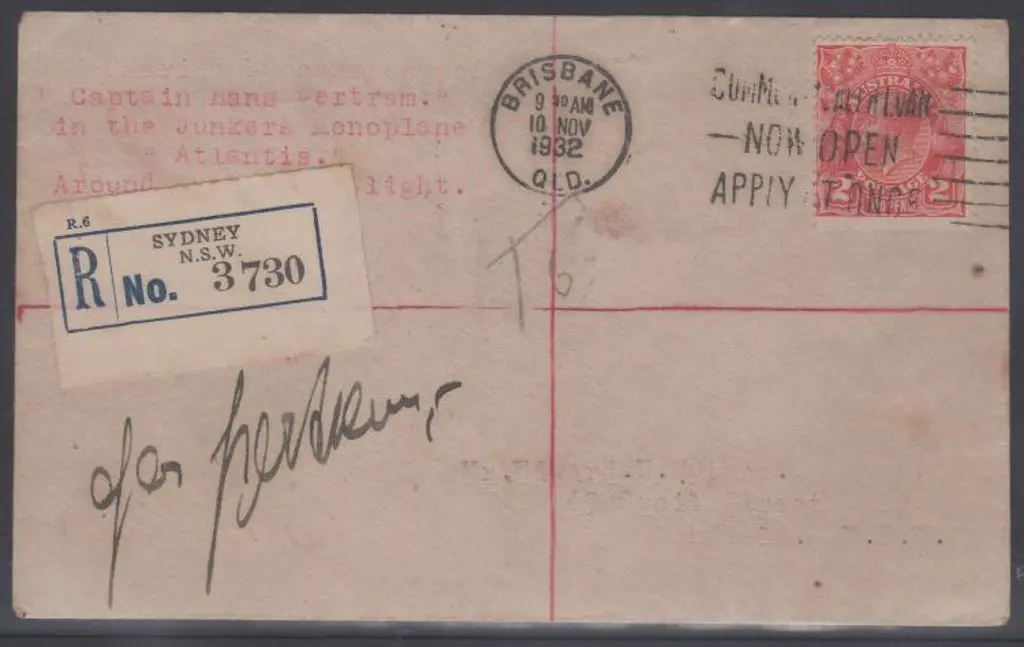 1932 (2nd Jan) ditto but return Sydney to Brisbane ... Image 1++