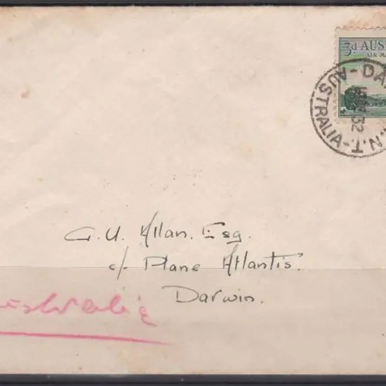 1932 (2nd Jan) Melbourne to Darwin & then ...