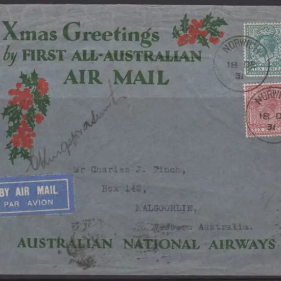 1932 (7th Jan) England to Australia "First All ...