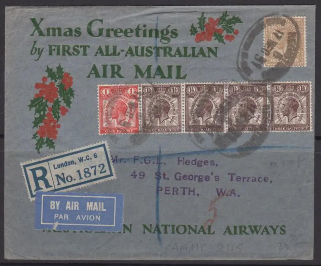 1932 (7th Jan) ditto but Registered London WC 6 ... Image 1++