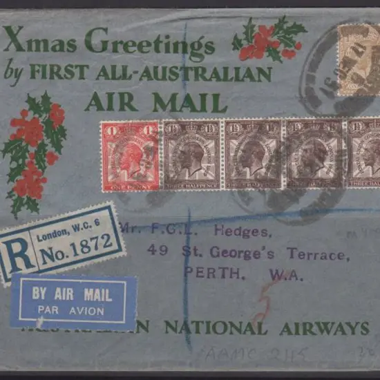 1932 (7th Jan) ditto but Registered London WC 6 ...