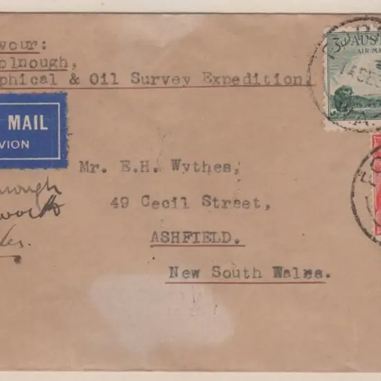 1932 (5th Aug) Forrest, WA to Auburn, NSW ...