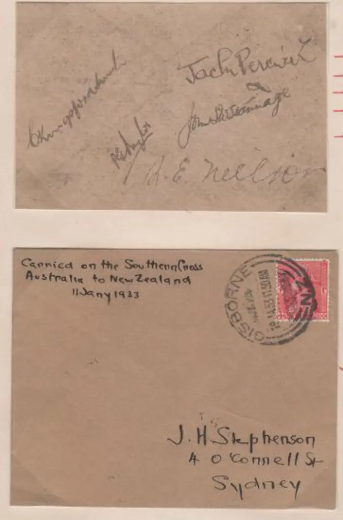1933 (11th Jan) Gisborne, NZ to Sydney Second ... Image 1++