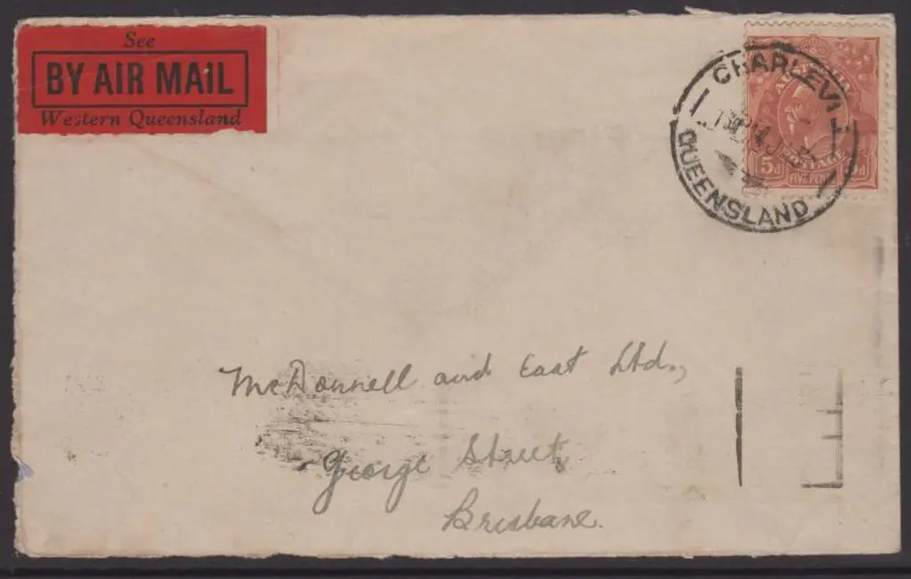 1933 (14th Jan) Charleville to Brisbane commercial ... Image 1++
