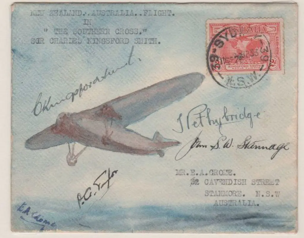 1933 (26th March) New Zealand to Australia ... Image 1++