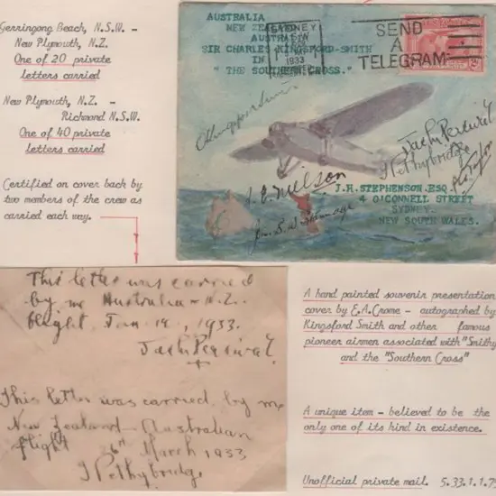 1933 (26th March) Sydney to New Zealand departing ...