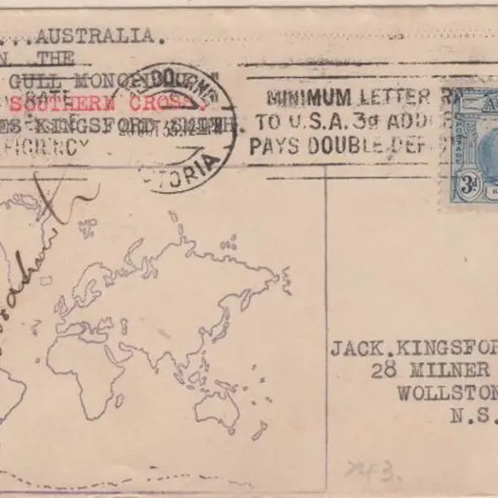 1933 (4th Oct) England to Australia Kingsford ...