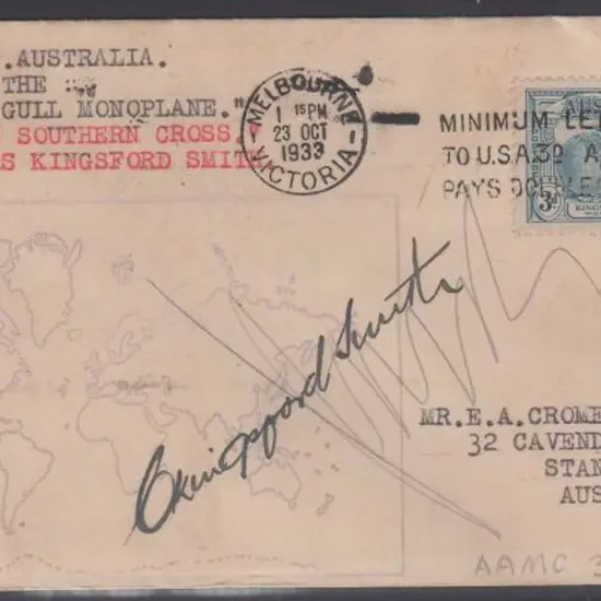 1933 (4th Oct) ditto but addressed to EA Crome. ...