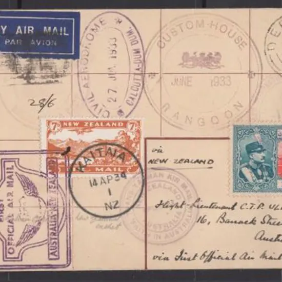 1933 (12-28th Oct) Australia to England to ...