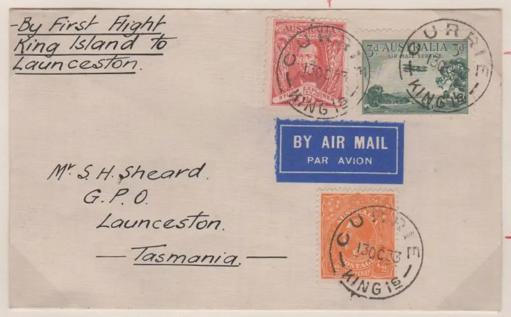 1933 (14th Oct) ditto but Currie, King Island to ... Image 1++