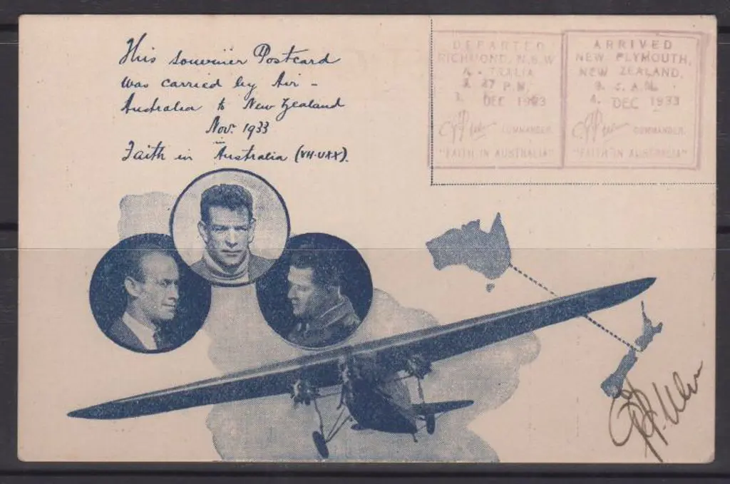 1933 (3rd Dec) ditto & also signed by Charles Ulm. ... Image 1++