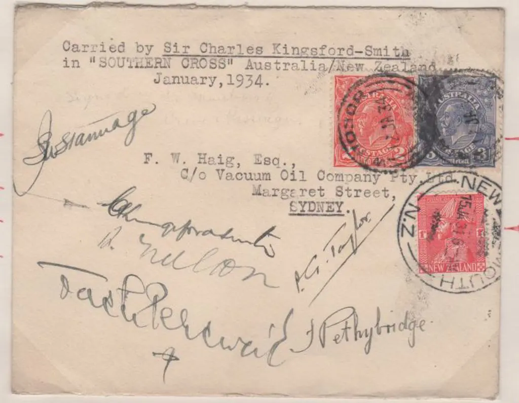 1934 (13th Jan) Australia to NZ on the third ... Image 1++