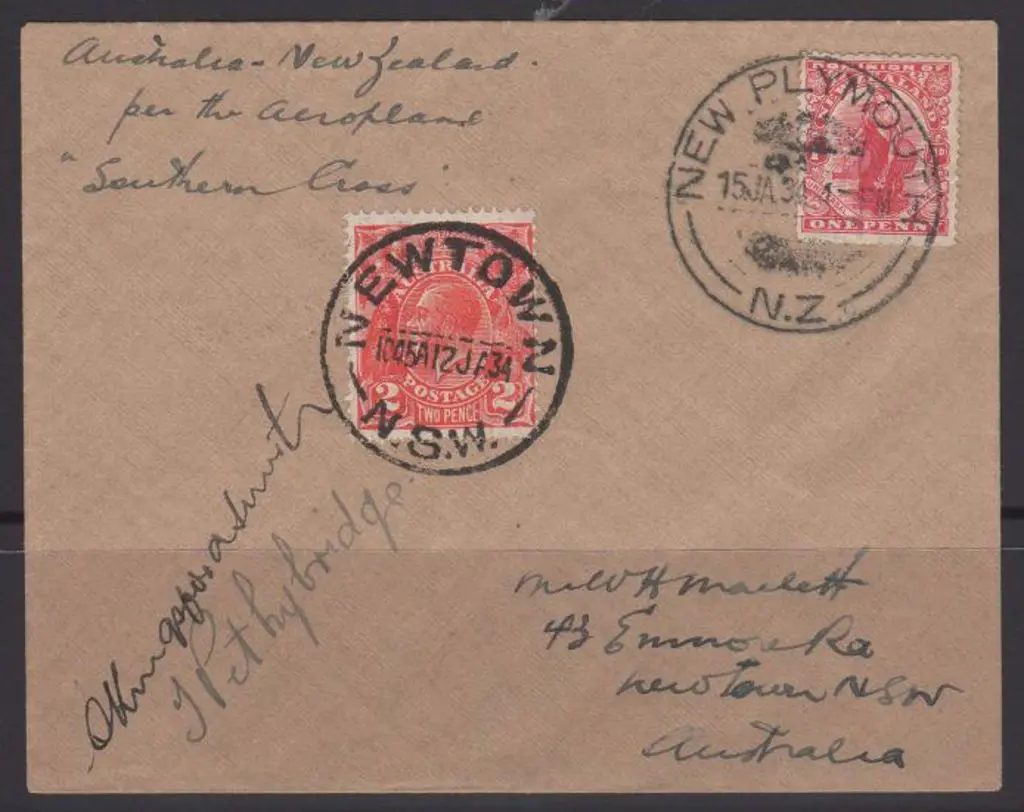1934 (13th Jan) ditto but with 2d KGV tied by ... Image 1++