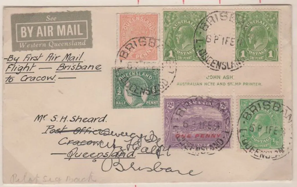 1934 (3rd Feb) Brisbane to Cracow by Aircrafts Pty ... Image 1++