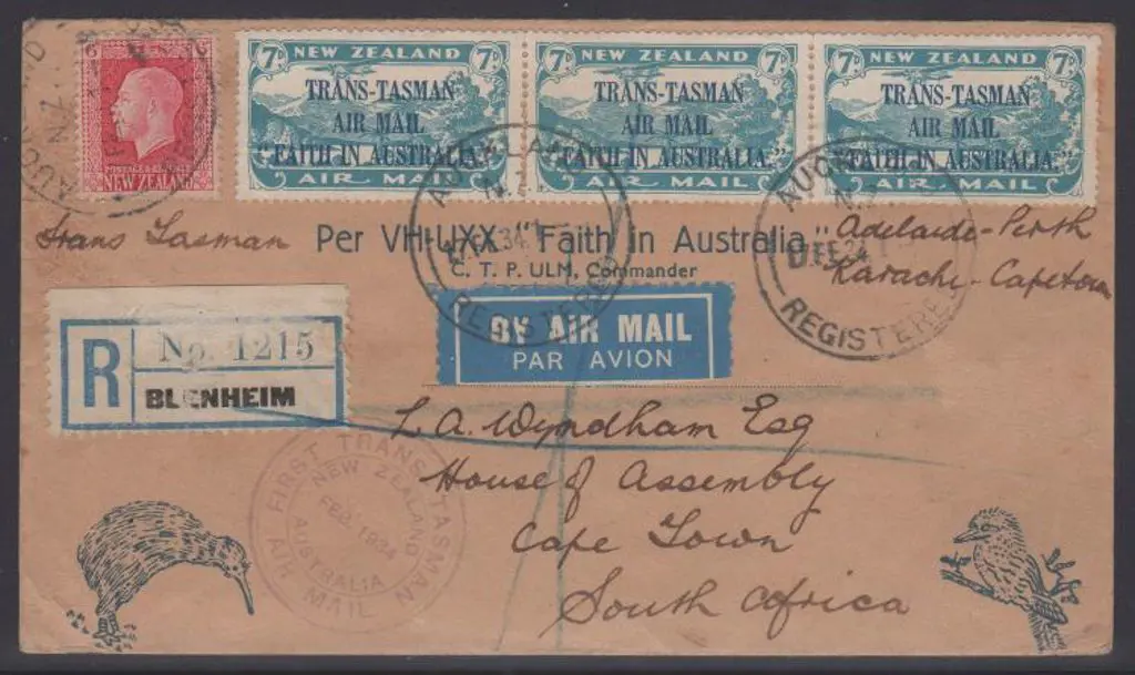1934 (17th Feb) ditto Blenheim Registered cover ... Image 1++