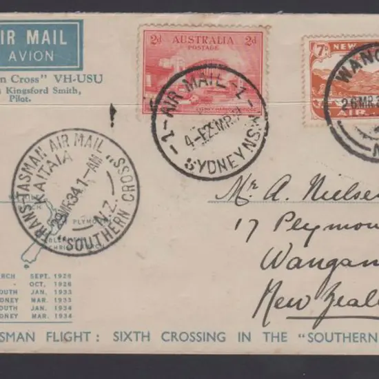 1934 (29th March) ditto but env without the errors ...
