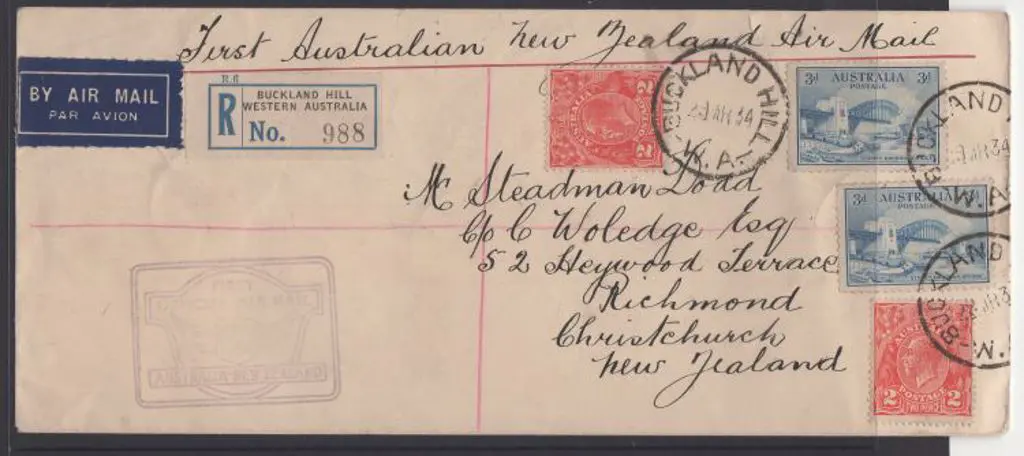 1934 (10-14th April) Australia to New Zealand ... Image 1++