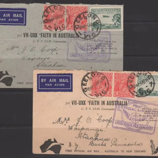 1934 (10-14th April) ditto but 2 commem covers, ...