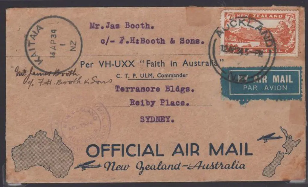 1934 (10-14th April) New Zealand to Australia ... Image 1++