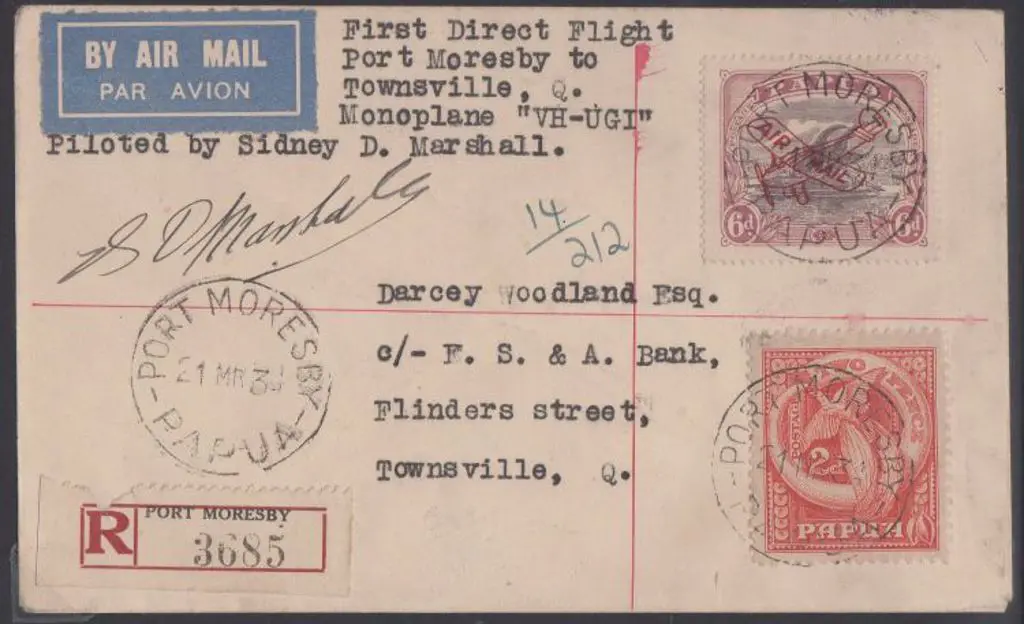 1934 (12th April) Port Moresby, Papua to ... Image 1++