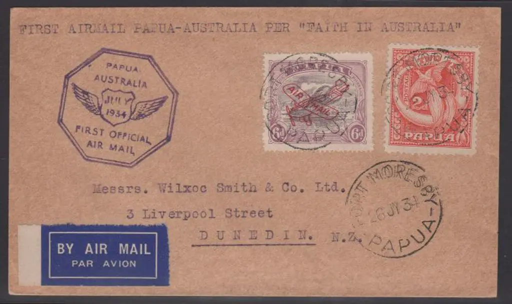 1934 (24th July) Papua to Australia cover with ... Image 1++