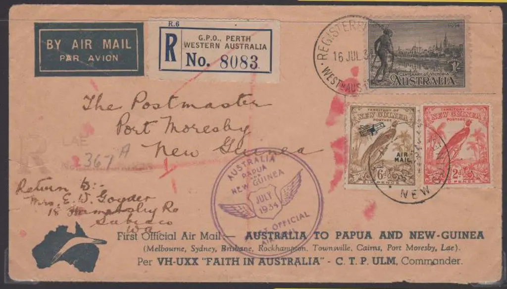 1934 (24th July) ditto but registered GPO Perth ... Image 1++