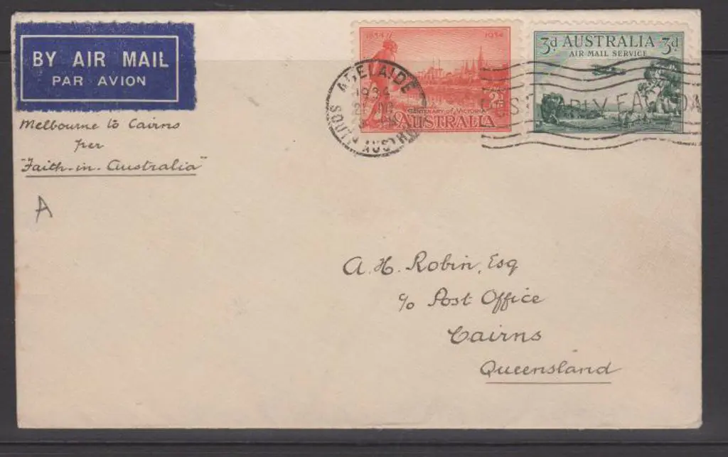 1934 (24th July) ditto but Melbourne to Cairns in ... Image 1++