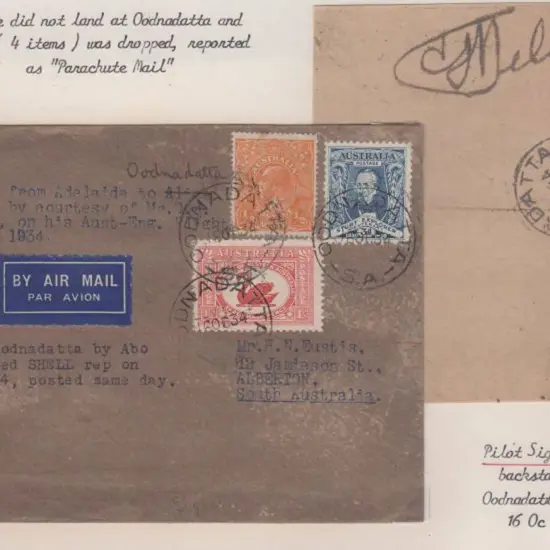 1934 (17th Sept) Adelaide to Oodnadatta ...