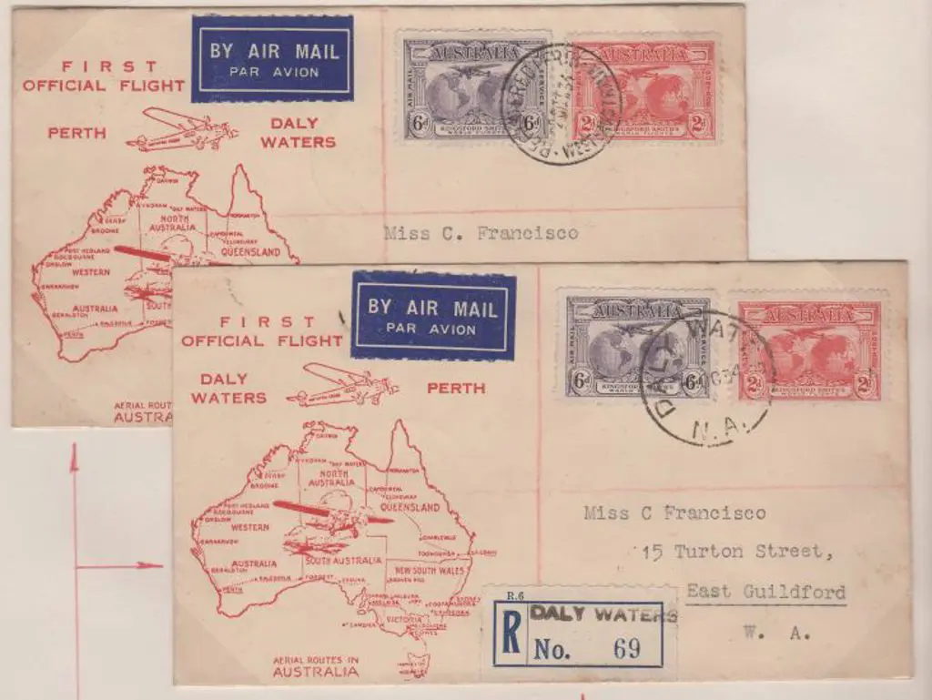 1934 (3rd Oct) Perth to Daly Waters & Daly Waters ... Image 1++