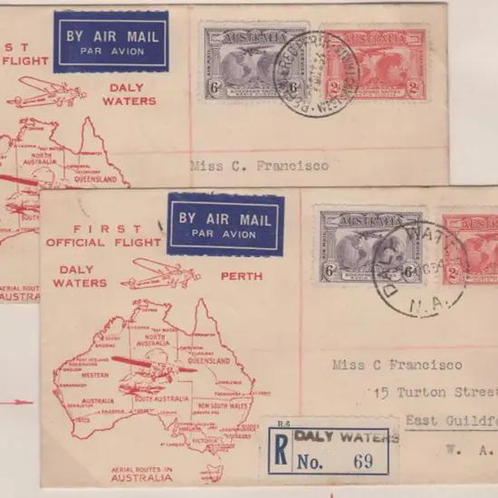 1934 (3rd Oct) Perth to Daly Waters & Daly Waters ...