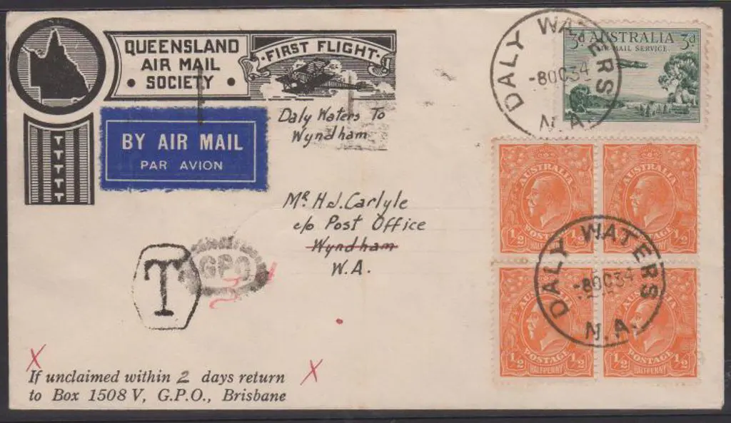 1934 (3rd Oct) Daly Waters to Wyndham on ... Image 1++