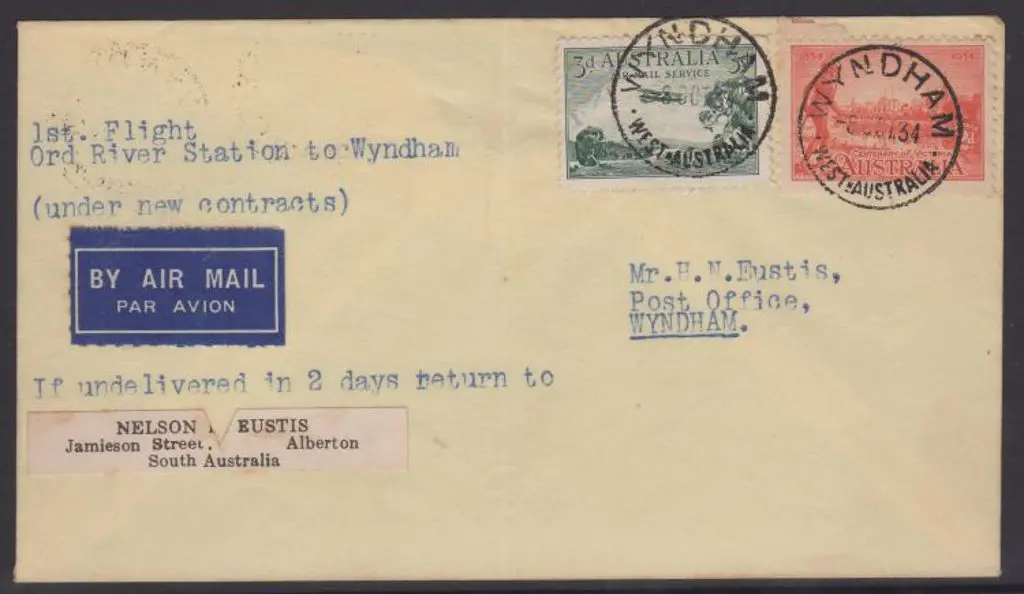 1934 (6th Oct) Ord River to Wyndham Eustis ... Image 1++