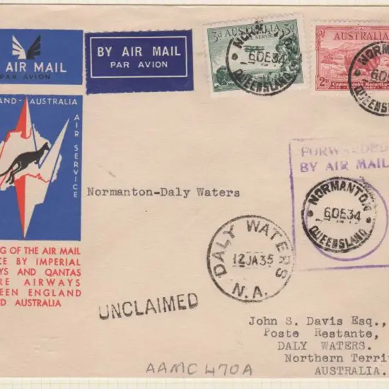 1934 (9-10th Dec) Normanton via Longreach to Daly ...