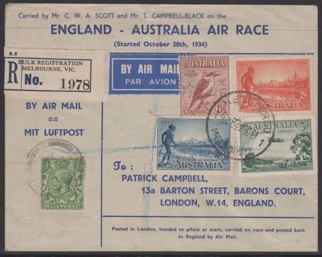 1934 (20th Oct) MacRobertson Air Race - ditto but ... Image 1++