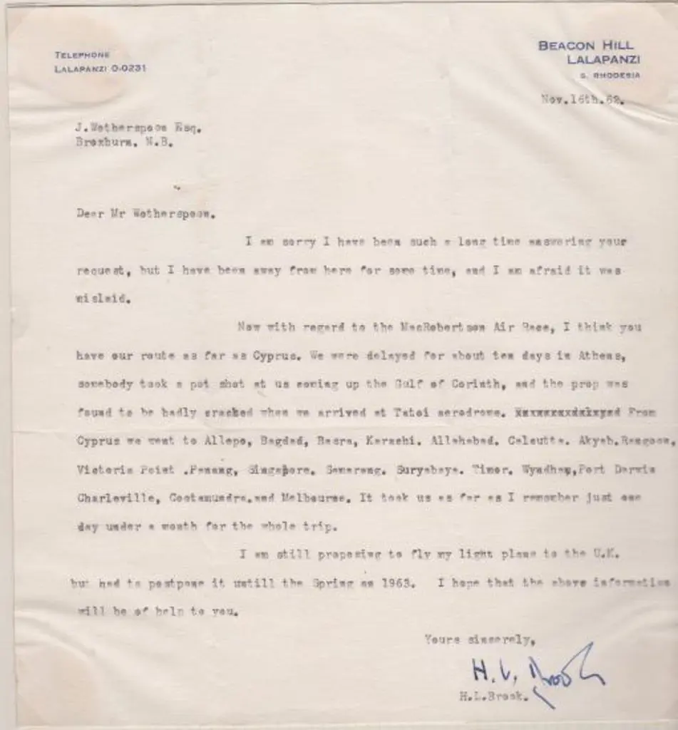 1963 (16th Nov) Original typed letter from HL ... Image 1++