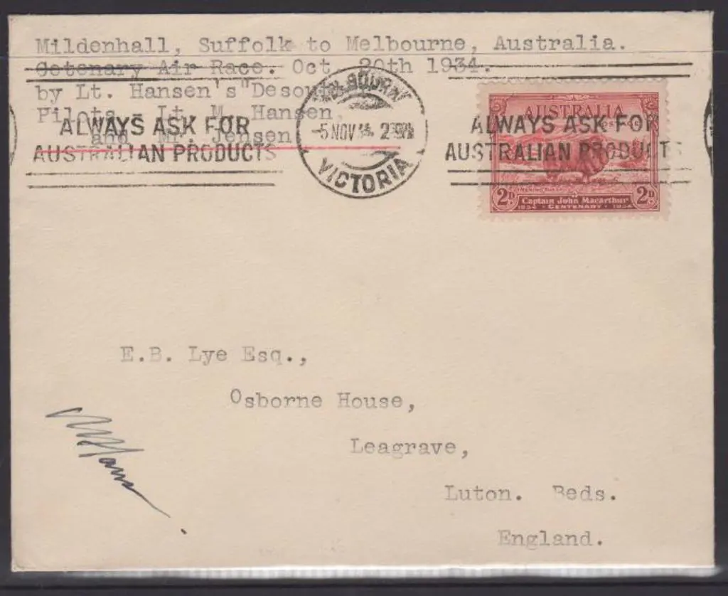 1934 (20th Oct) ditto but no GB adhesives just the ... Image 1++