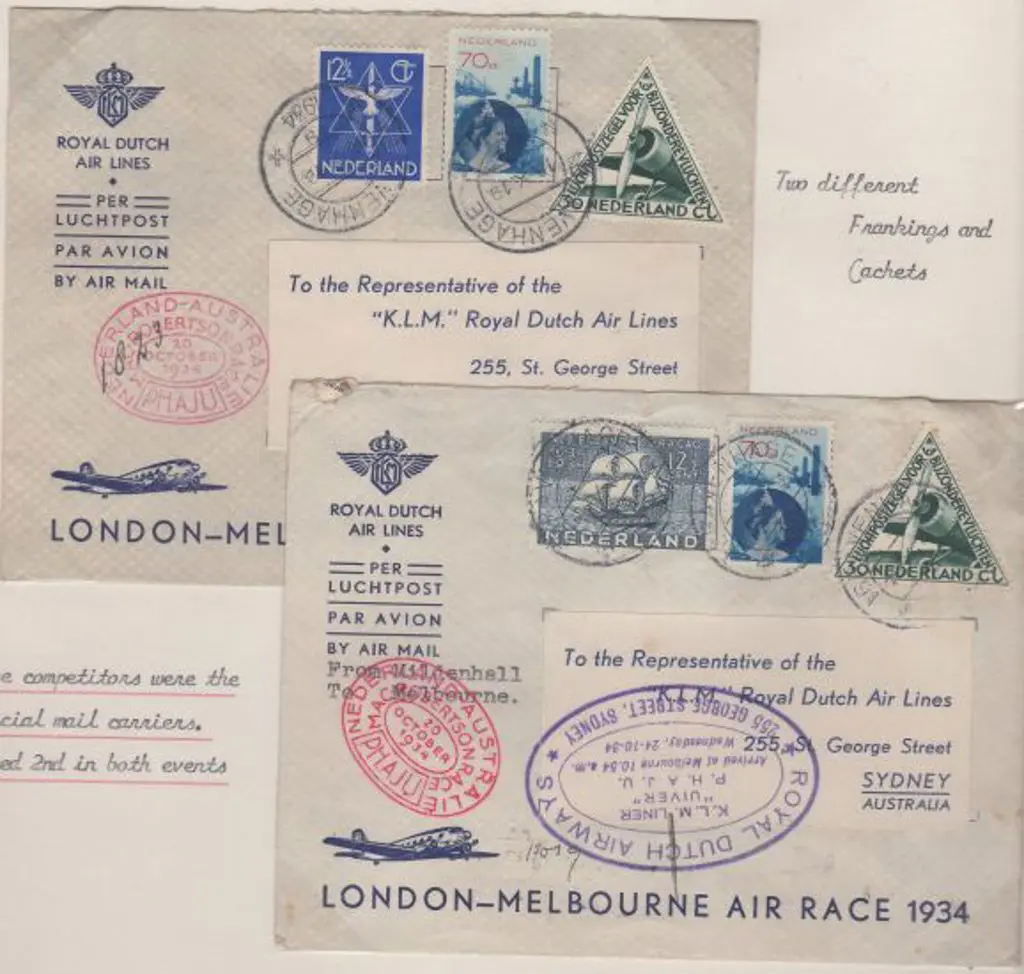 1934 (20th October) MacRobertson Air Race - ditto ... Image 1++