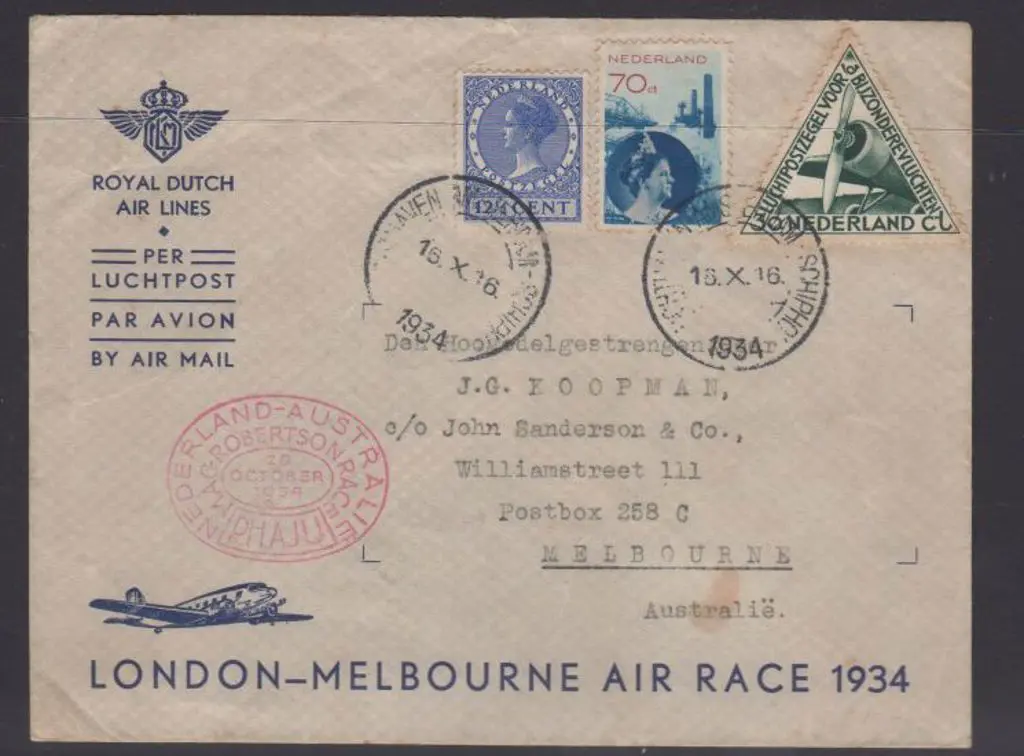 1934 (20th Oct) MacRobertson Air Race - ditto but ... Image 1++