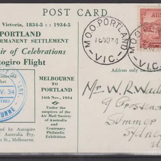 1934 (16th Nov) ditto but not Reg with only a 2d ...