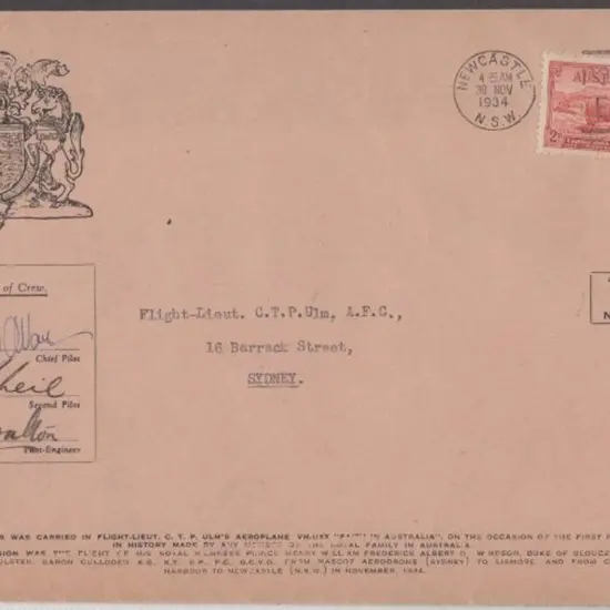 1934 (28th Nov) ditto but Sydney to Newcastle. No. ...