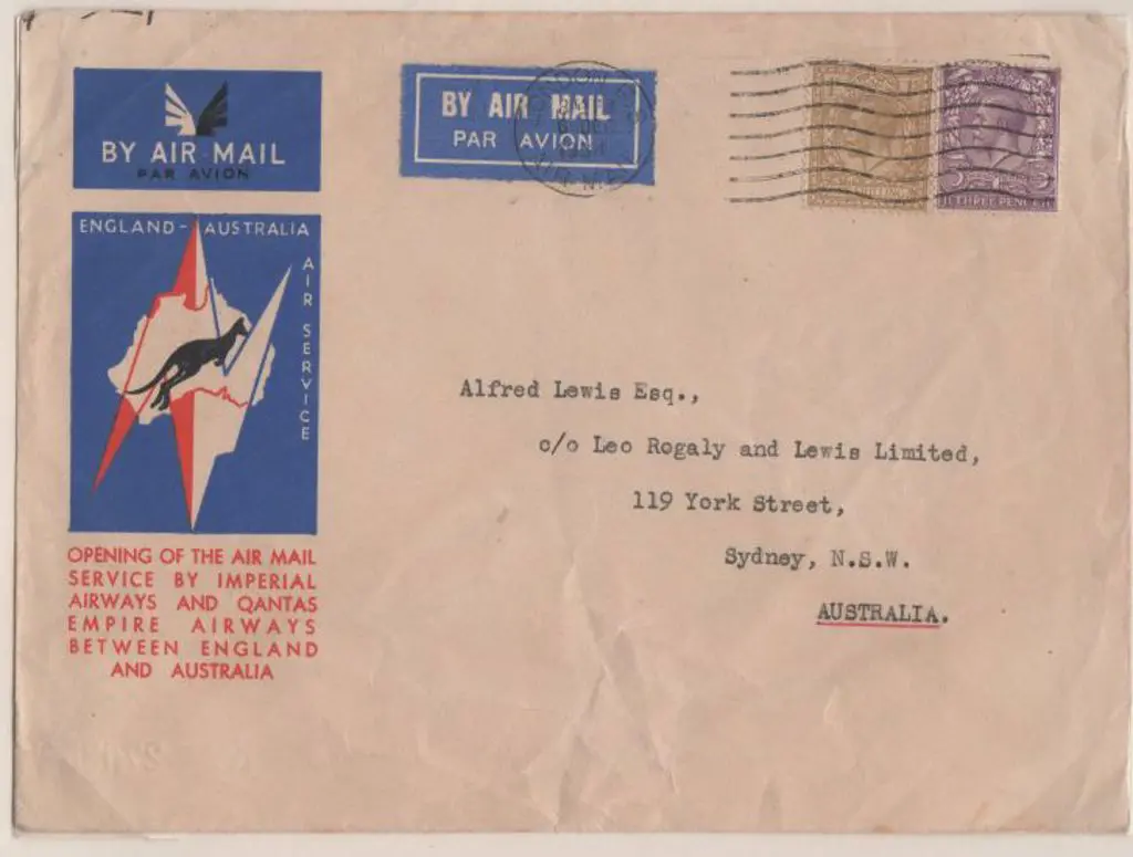 1934 (8th Dec) London to Sydney Imperial Airways & ... Image 1++
