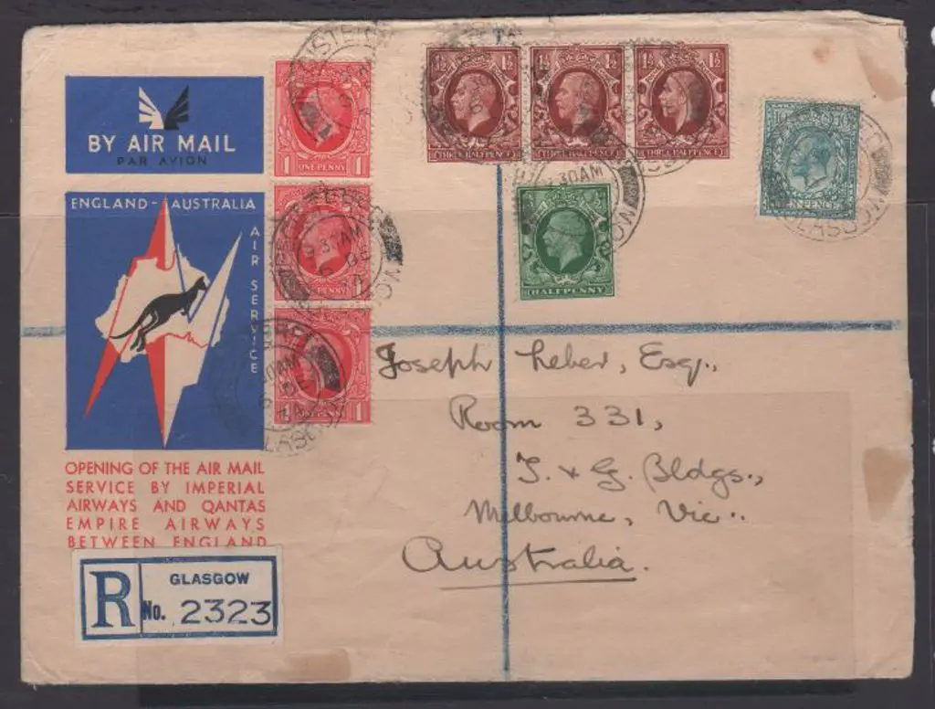 1934 (8th Dec) ditto but Glasgow Registered cover ... Image 1++