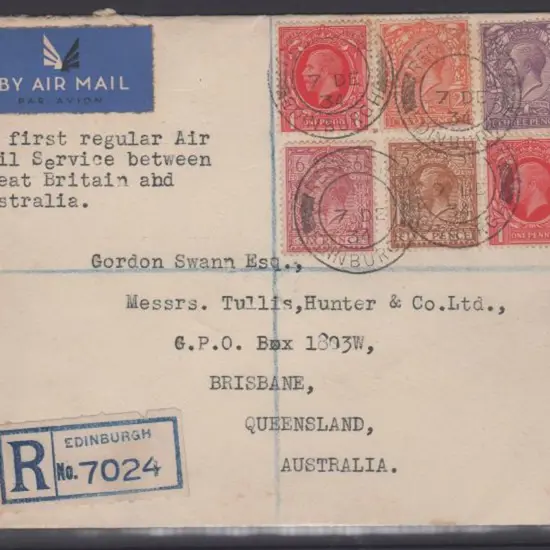 1934 (8th Dec) ditto but plain cover. Edinburgh ...