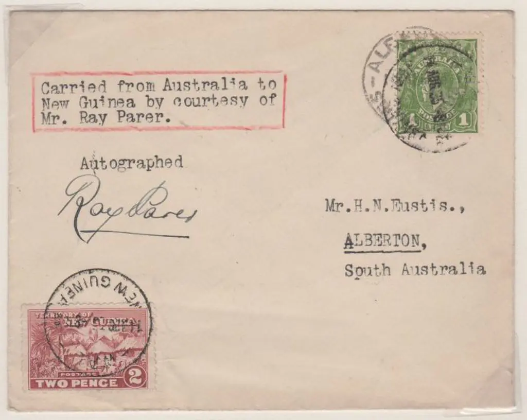 1935 (8th Aug) Sydney to Wau env with 1d green KGV ... Image 1++