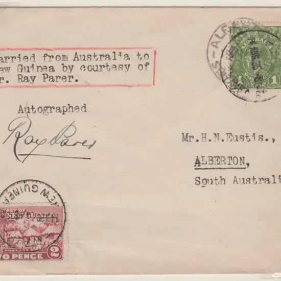 1935 (8th Aug) Sydney to Wau env with 1d green KGV ...