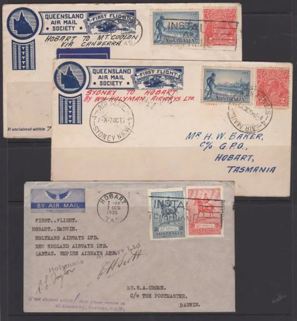 1935 (7th Oct) Hobart to Mt Coolon (Qld) via ... Image 1++