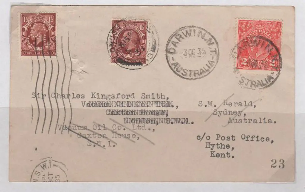 1935 (23rd Oct) England to Italy to England flown ... Image 1++